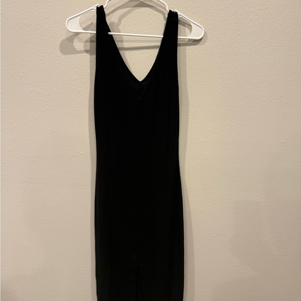 Project Social T Black Rib Dress (L)